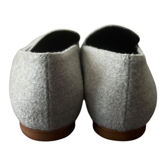 Lafayette 148 New York Eve Gray Cashmere Square Toe Slip On Loafer Size 39 - Picture 4 of 10